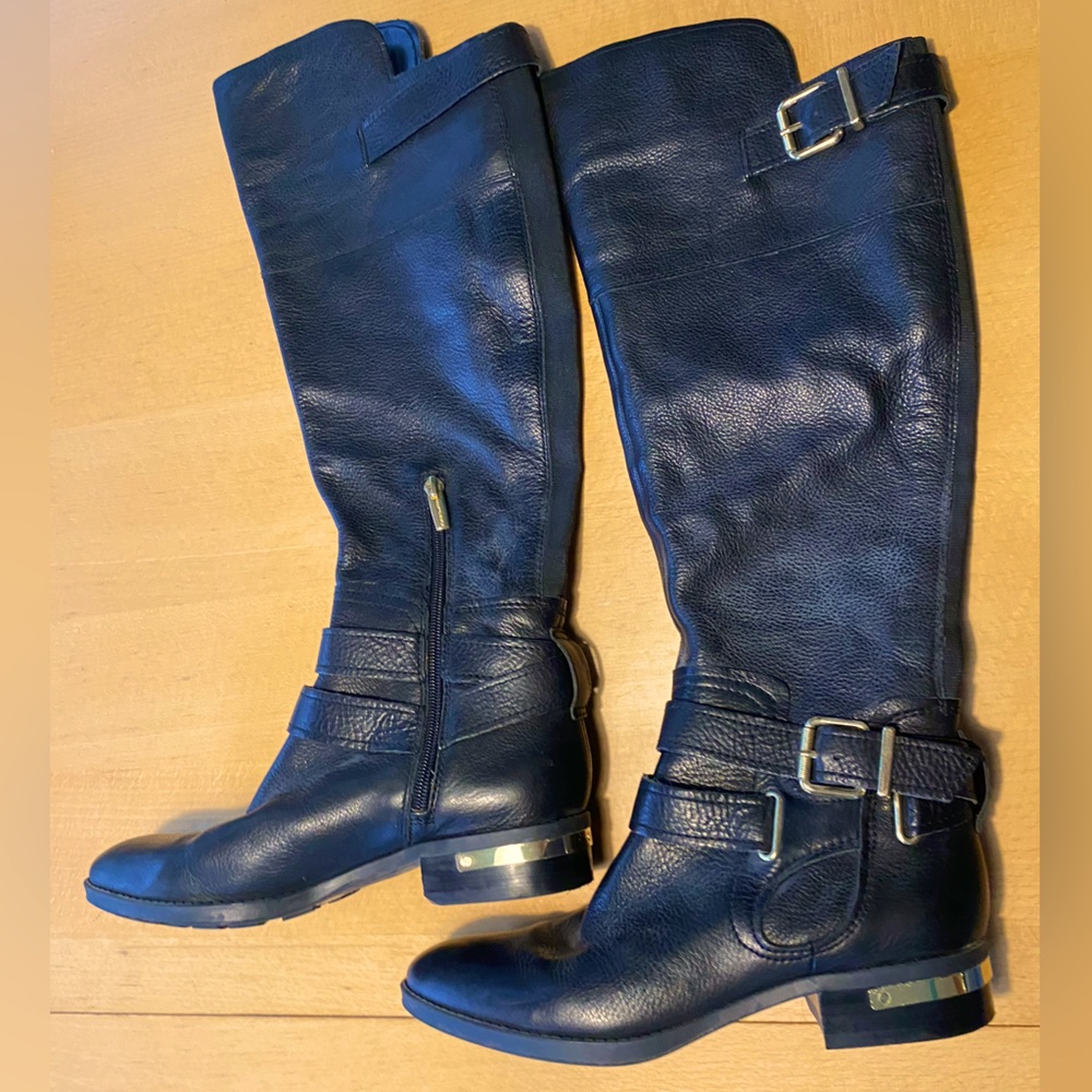 Vince Camuto Knee Length Leather Boots Size 8M
